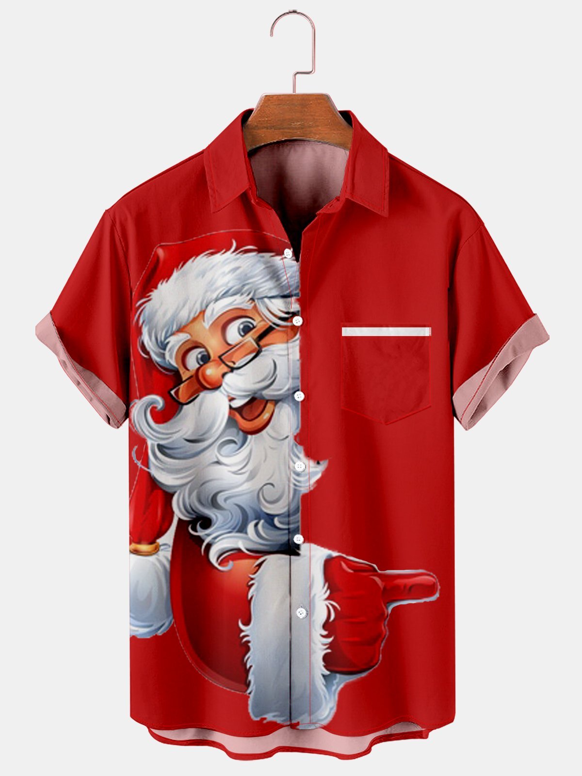 Merry Christmas Happy Santa Claus - Hawaiian Shirt