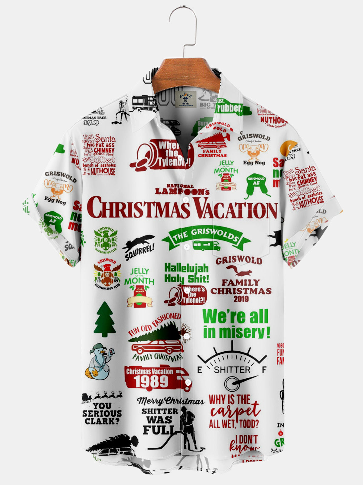 Christmas Vacation Funny Cartoon - Hawaiian Shirt